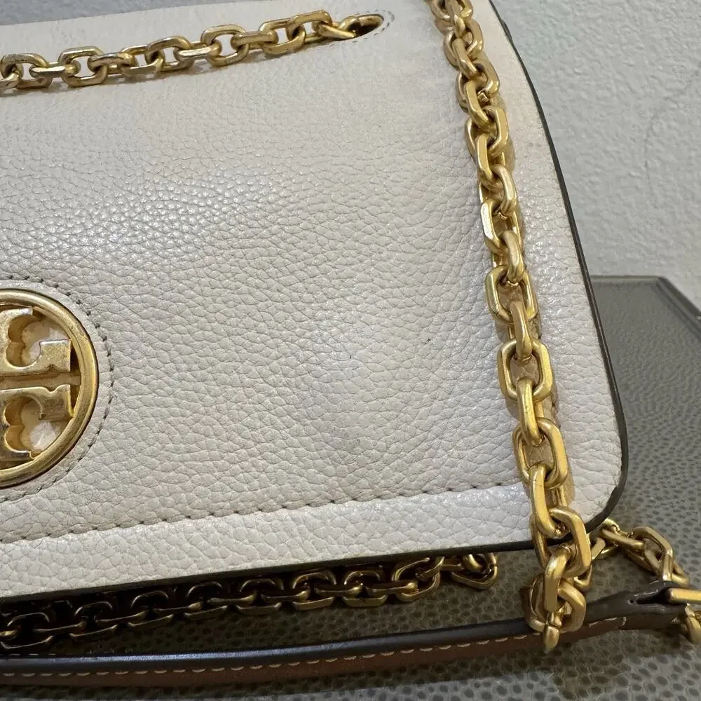 Tory Burch Carson Convertible Leather Crossbody Bag In Ivory Retail $498